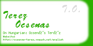 terez ocsenas business card